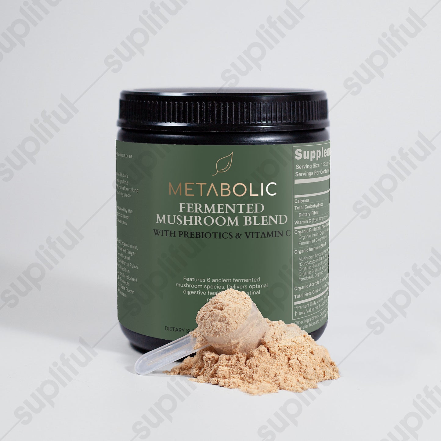 Fermented Mushroom Blend With Probiotics and Vitamin C