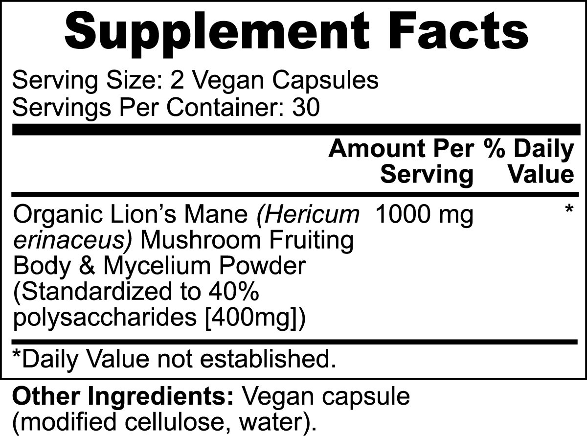 Lion's Mane Mushroom 1000MG